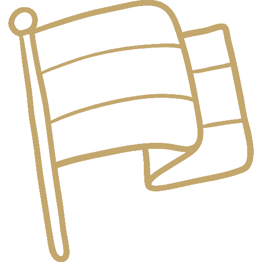 Fahne Gold Icon